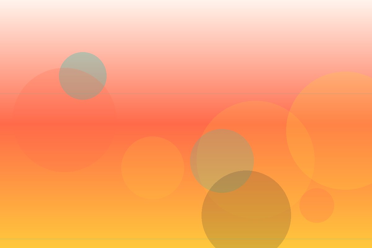 Composição abstrata em coral e amarelo do estúdio Cameleum